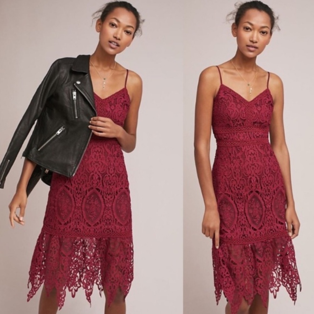 New J.O.A. Anthropologie Macie Lace Dress M